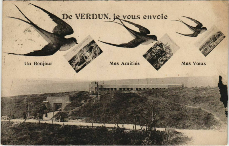 Carte postale ancienne Verdun Je vous envoie à Verdun