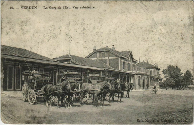 Carte postale ancienne Verdun La Gare de I'Est à Verdun