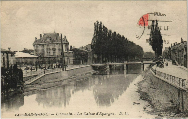 Carte postale ancienne Bar-le-Duc L'Ornain à Bar-le-Duc