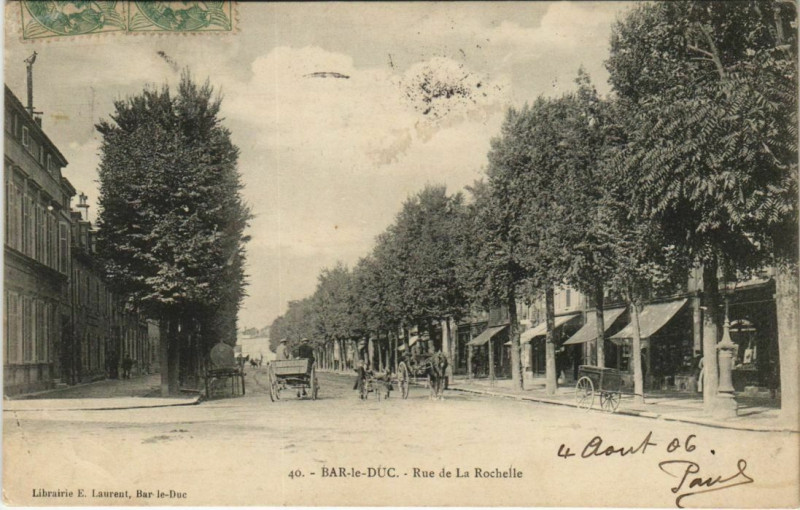 Carte postale ancienne Bar-le-Duc Rue de la Rochelle à Bar-le-Duc