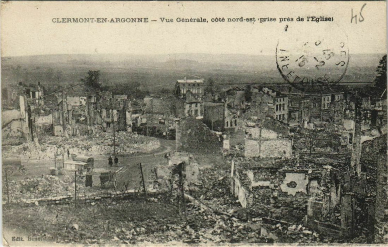 Carte postale ancienne Clermont-en-Argonne - Vue generale à Clermont-en-Argonne