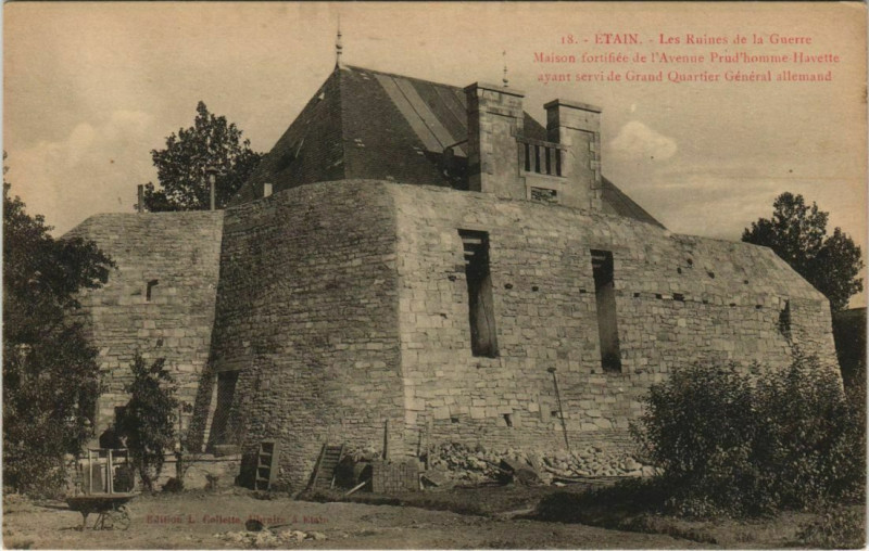Carte postale ancienne Euville - Les Ruines de la Guerre à Euville