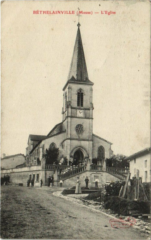 Carte postale ancienne Bethelainville - L'Eglise à Béthelainville