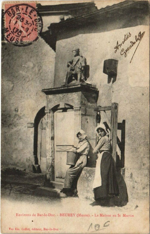 Carte postale ancienne Environs de Bar-le-Duc - Beurey à Bar-le-Duc