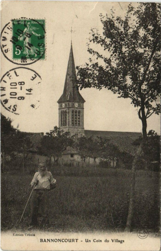 Carte postale ancienne Bannoncourt - Un Coin du Village à Bannoncourt