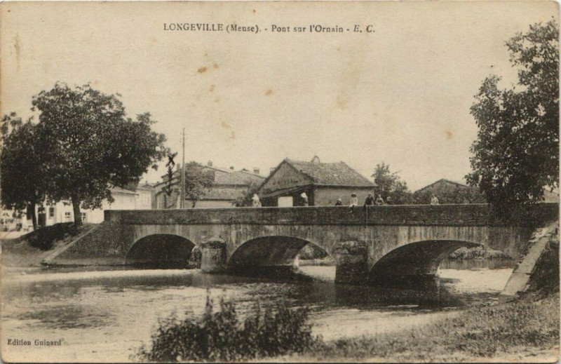 Carte postale ancienne Longeville Pont sur I'Ornain E.C. à Geville
