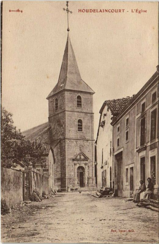 Carte postale ancienne Houdelaincourt - L'Eglise à Houdelaincourt