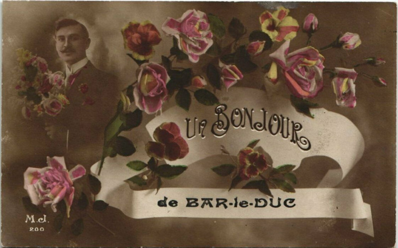 Carte postale ancienne Un Bonjour de Bar-le-Duc à Bar-le-Duc