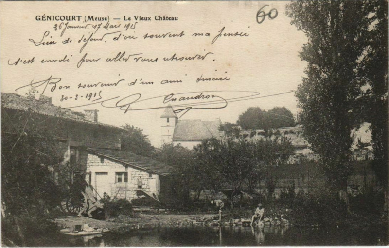 Carte postale ancienne Genicourt - Le Vieux Chateau