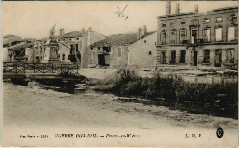 Carte postale ancienne Guerre - Fresnes en woevre à Fresnes-en-Woëvre