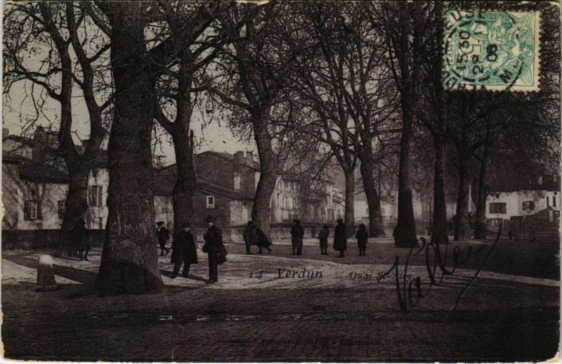 Carte postale ancienne Verdun - Quai st airy à Verdun