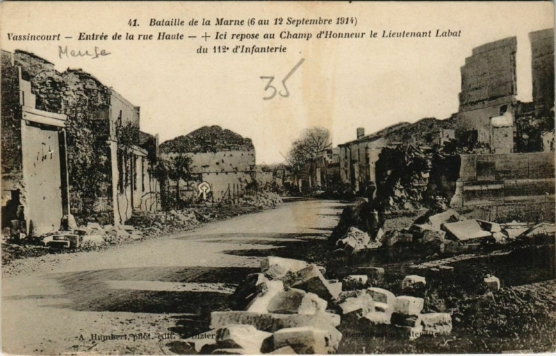 Carte postale ancienne Bataille de la marne