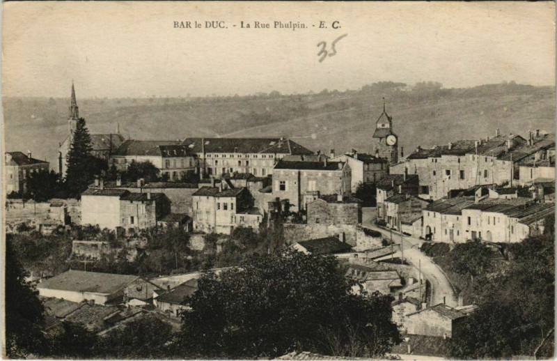 Carte postale ancienne Bar-Le-Duc - La Rue Phulpin à Bar-le-Duc