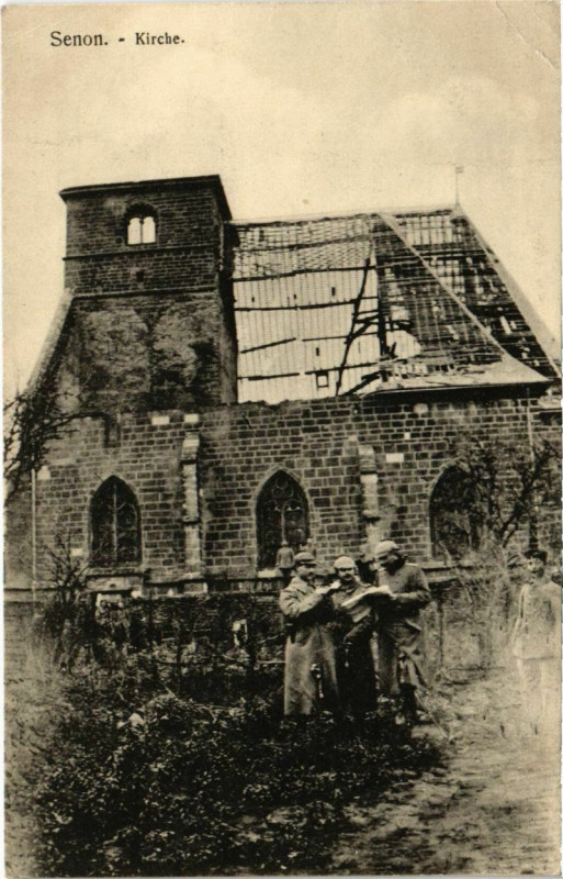 Carte postale ancienne Senon - L'Eglise - Kirche - Ruines à Senon