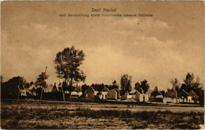 Carte postale ancienne Merles-sur-Loison - Merlet - Dorf Merlet - Vue - Ruines à Merles-sur-Loison