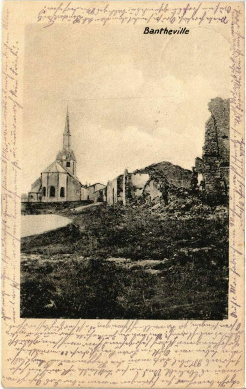 Carte postale ancienne Bantheville - Town Scene - Ruines à Bantheville