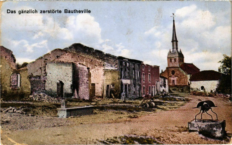 Carte postale ancienne Bautheville - Das Ganzlich Zerstorte Bautheville - Ruines