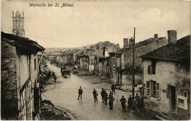 Carte postale ancienne Woinville bei Saint-Mihiel - Rue - Street Scenes - Ruines à Saint-Mihiel