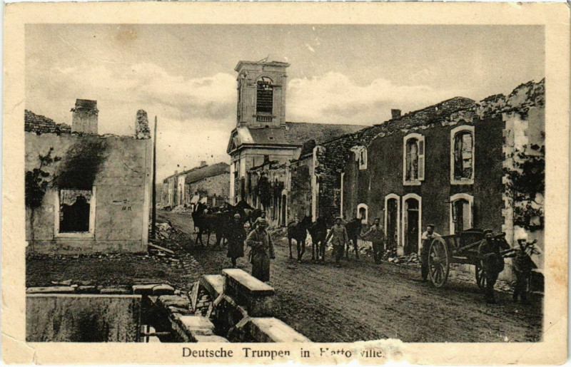 Carte postale ancienne Vigneulles-les-Hattonchatel - Hattonville - Deutsche Truppen à Vigneulles-lès-Hattonchâtel