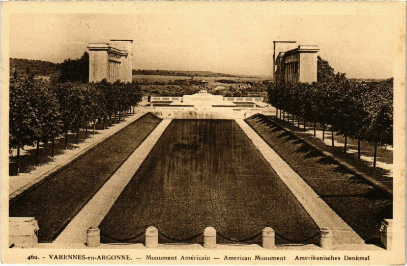 Carte postale ancienne Varennes-en-Argonne - Monument Americain à Varennes-en-Argonne