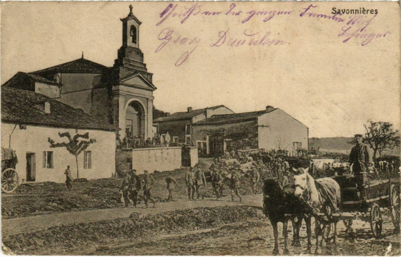 Carte postale ancienne Savonnieres-en-Perthois - Savonnieres - Village Scene à Savonnières-en-Perthois