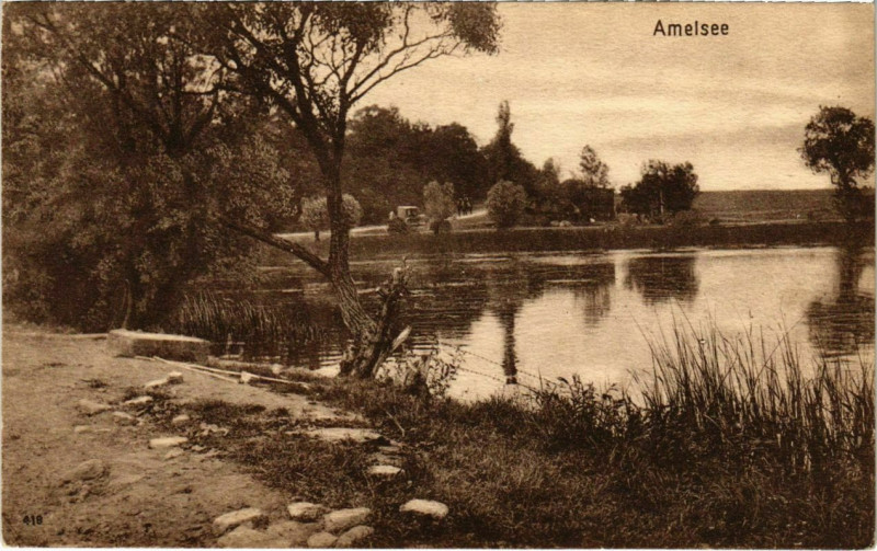 Carte postale ancienne Amelsee - Lake Scene