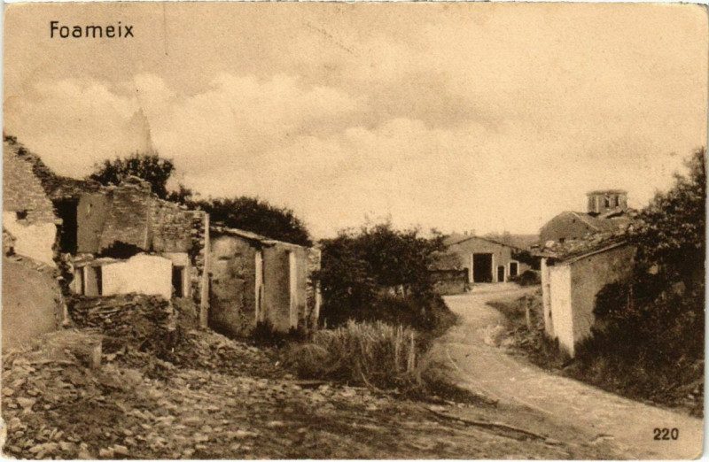 Carte postale ancienne Foameix - Town Scene - Ruines à Eix