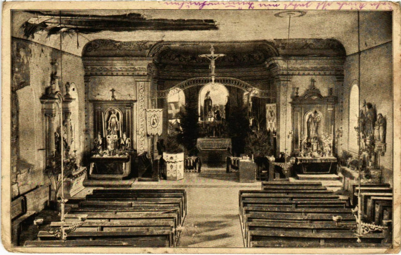 Carte postale ancienne Very - L'Eglise - Kirche - Interieur à Véry