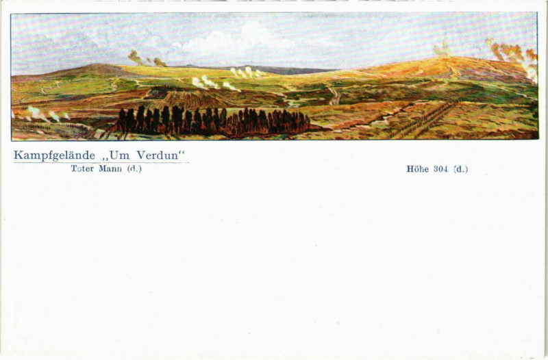 Carte postale ancienne Verdun - Mkampfgelande Um Verdun - Panorama à Verdun