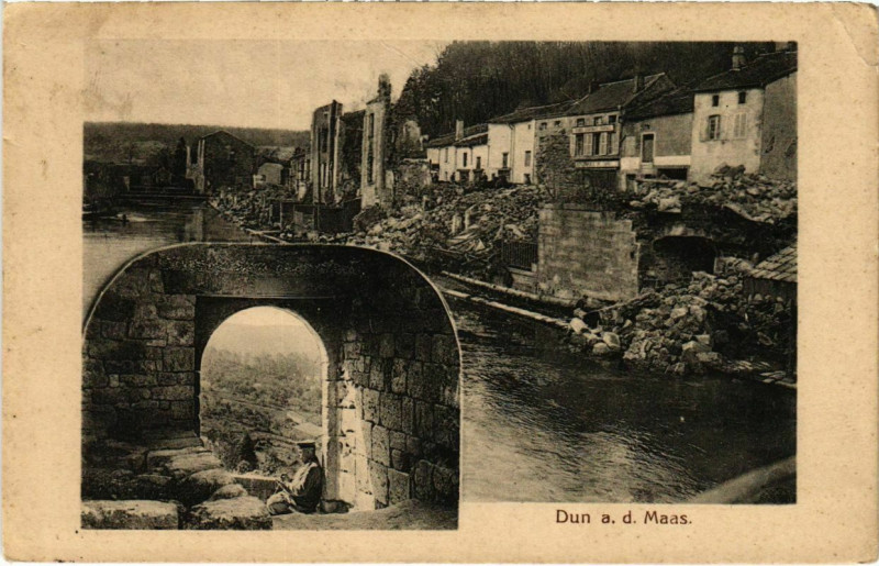 Carte postale ancienne Dun-sur-Meuse - Dun an der Maas - Town Scenes - Ruines à Dun-sur-Meuse