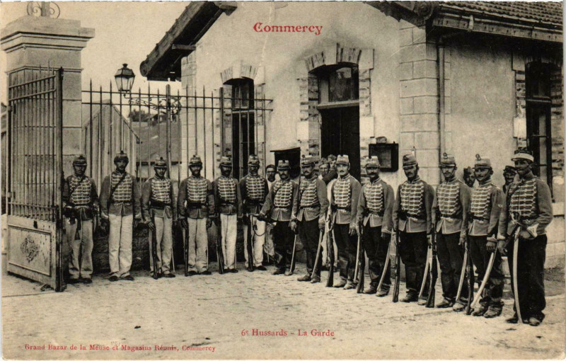 Carte postale ancienne Militaire Commercy - 6e Hussards - La Garde à Commercy