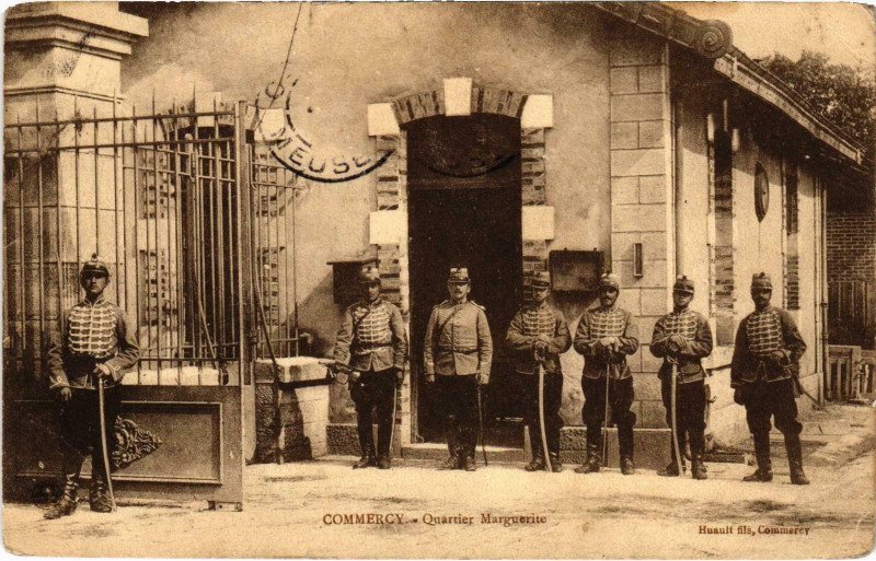 Carte postale ancienne Militaire Commercy - Quartier Marguerite à Commercy