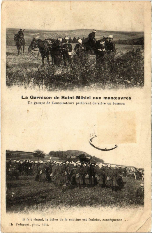 Carte postale ancienne Militaire Saint-Mihiel - La Garnison de Saint-Mihiel aux à Saint-Mihiel