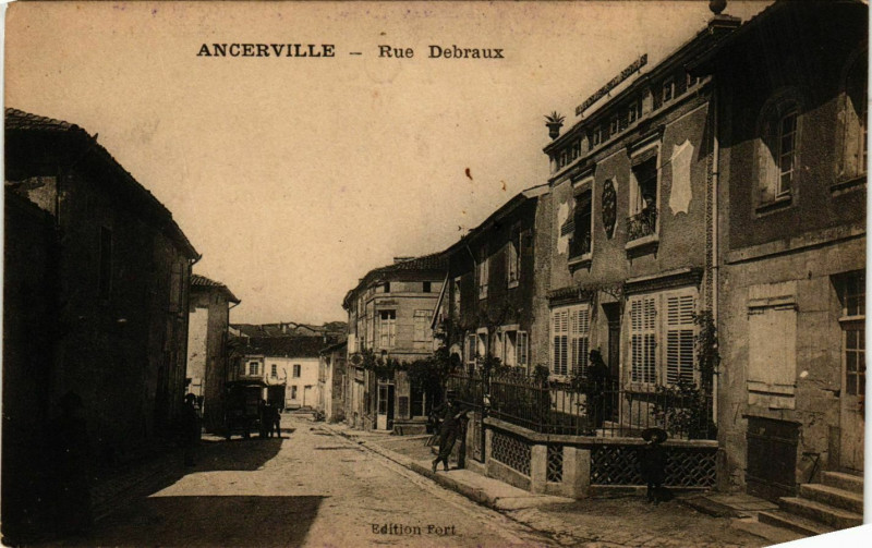 Carte postale ancienne Ancerville Rue Debraux à Ancerville