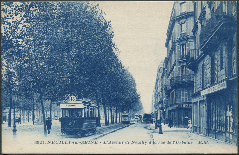 Carte postale ancienne L'Avenue de Neuilly à la rue de l'Urbaine à Neuilly-sur-Seine