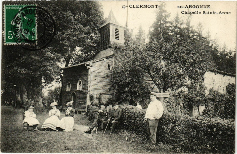 Carte postale ancienne Clermont-en-Argonne Chapelle Saint-Anne à Clermont-en-Argonne