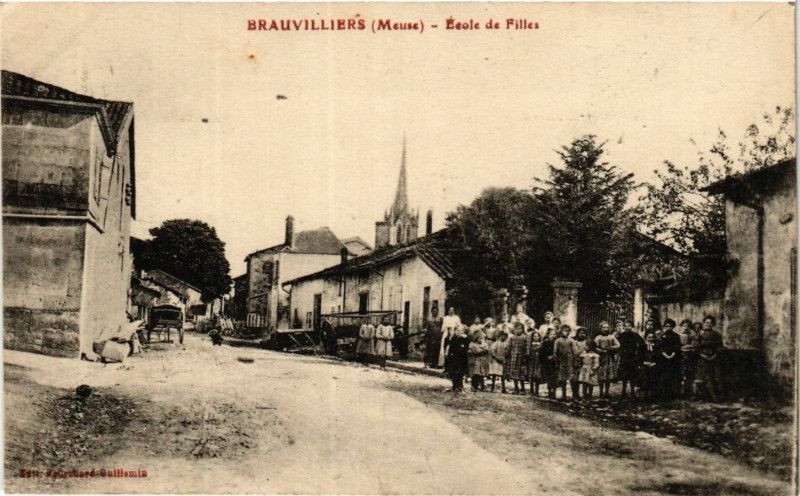 Carte postale ancienne Brauvilliers - Ecole de Filles à Brauvilliers
