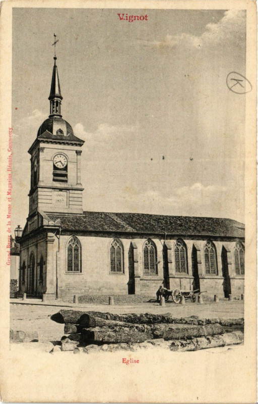 Carte postale ancienne Vignot - Eglise à Vignot