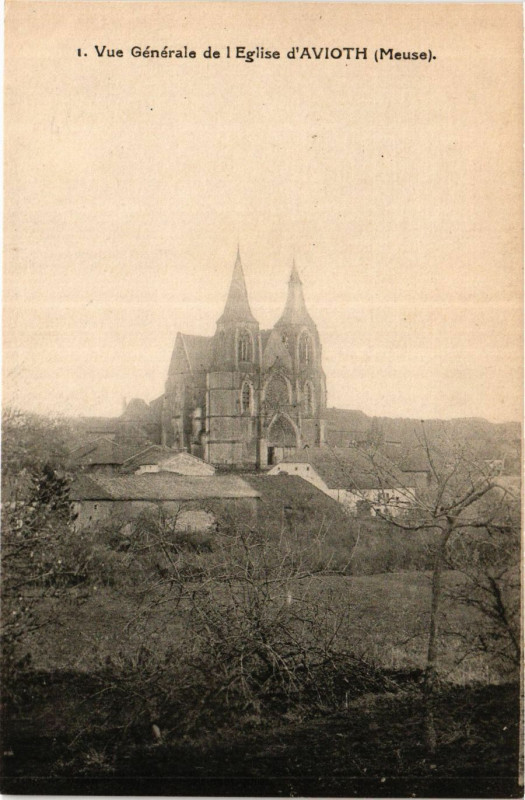 Carte postale ancienne Vue Generale de l'Eglise d'Avioth à Avioth