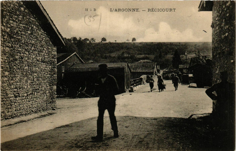 Carte postale ancienne L'Argonne - Recicourt à Récicourt