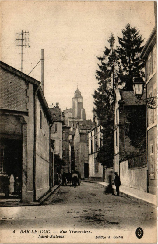 Carte postale ancienne Bar-le-Duc - Rue Traversiere Saint-Antoine à Bar-le-Duc