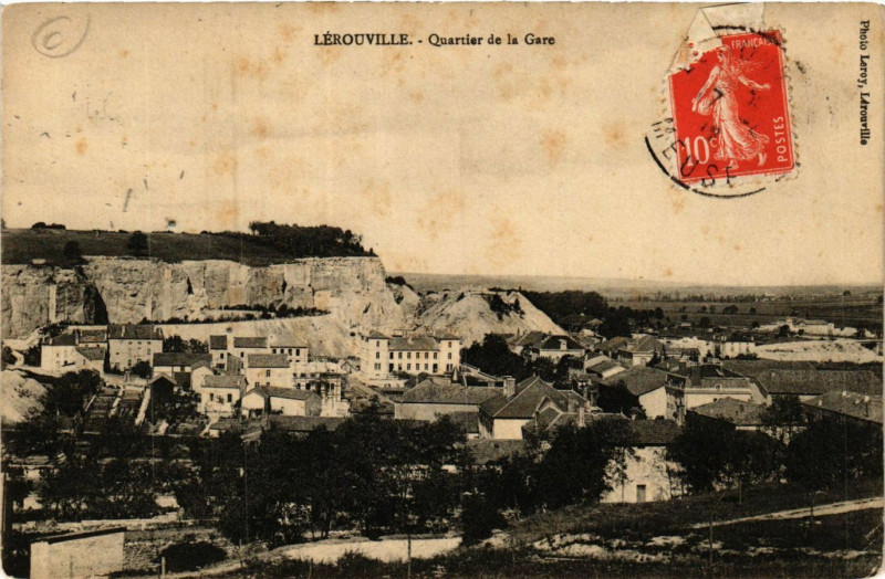Carte postale ancienne Lérouville - Quartier de la Gare à Lérouville