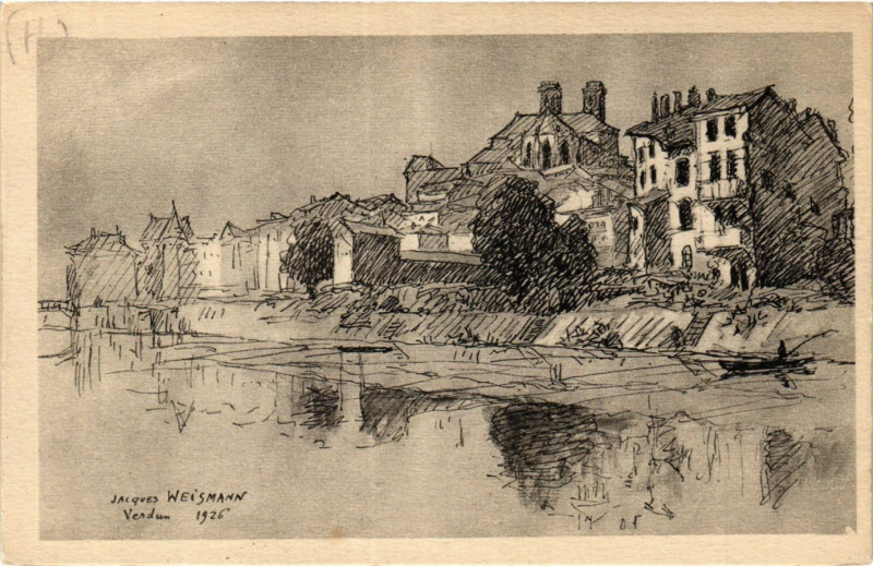 Carte postale ancienne 1914-15... Ippecourt (Meuse) Aprés le bombardement à Ippécourt