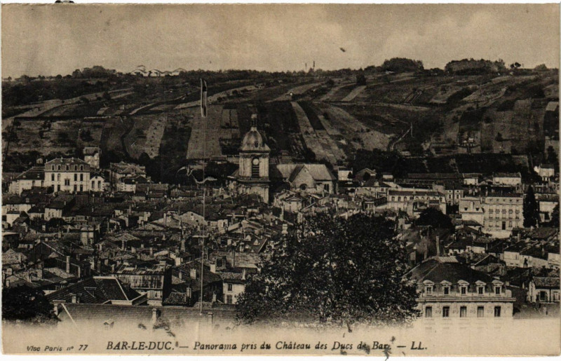 Carte postale ancienne Bar-le-Duc - Panorama pris du Cháteau des Ducs de Bar à Bar-le-Duc