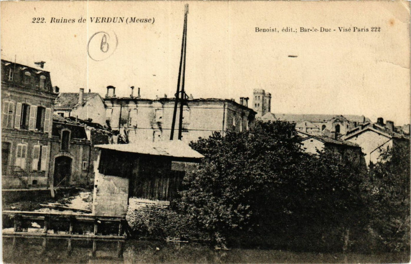 Carte postale ancienne Ruines de Verdun à Verdun