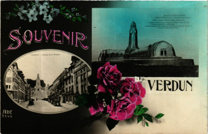 Carte postale ancienne Souvenir - Verdun à Verdun