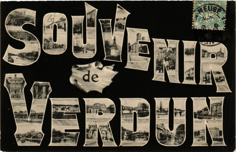 Carte postale ancienne Souvenir de Verdun à Verdun