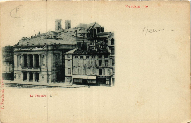 Carte postale ancienne Verdun , le ... - Le Théátre à Verdun