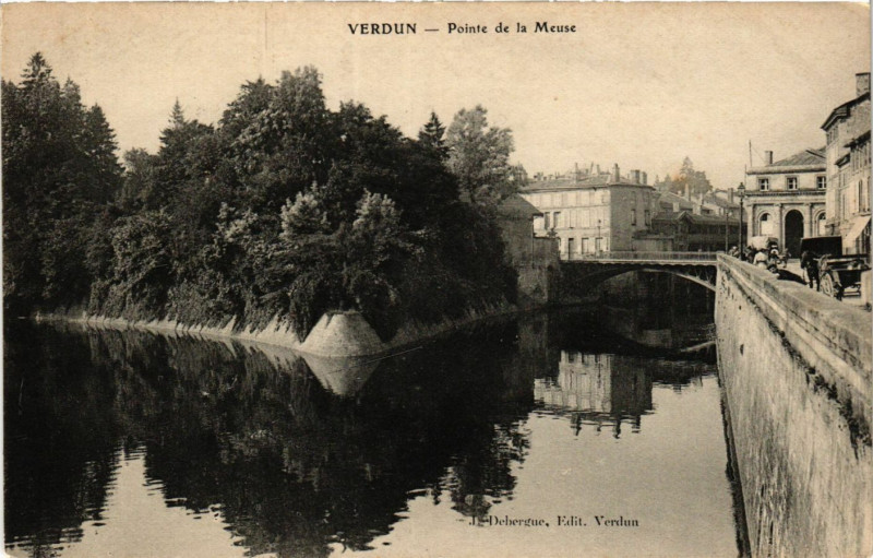 Carte postale ancienne Verdun - Pointe de la Meuse à Verdun