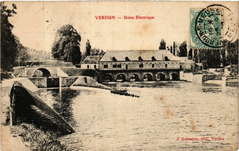 Carte postale ancienne Verdun - Usine Electrique à Verdun